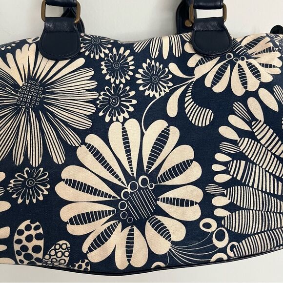 ATMOSPHERE COTTON BLUE AND CREAM WEEKEND HANDBAG. A really fun bag! - Picture 2 of 9